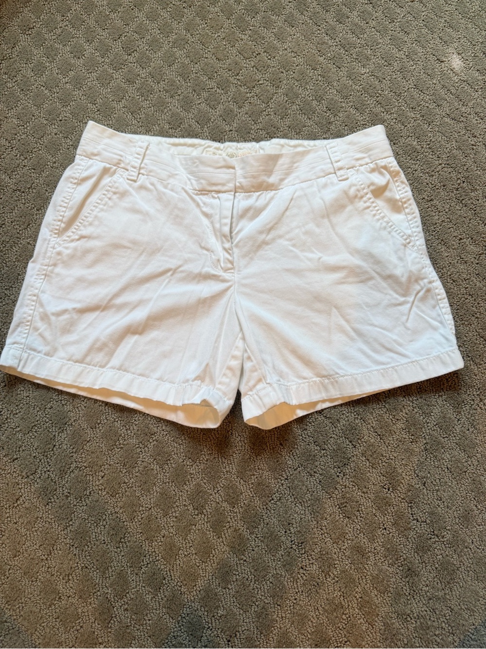 J. Crew White Cotton Bermuda Shorts